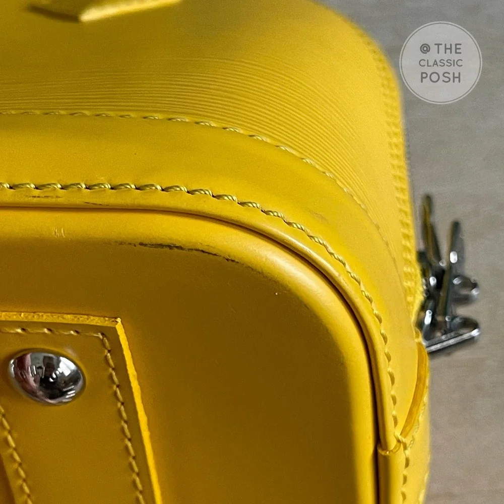 ❌SOLD❌Louis Vuitton BB Alma EPI Citron Yellow Leather Crossbody Bag - Picture 12 of 15